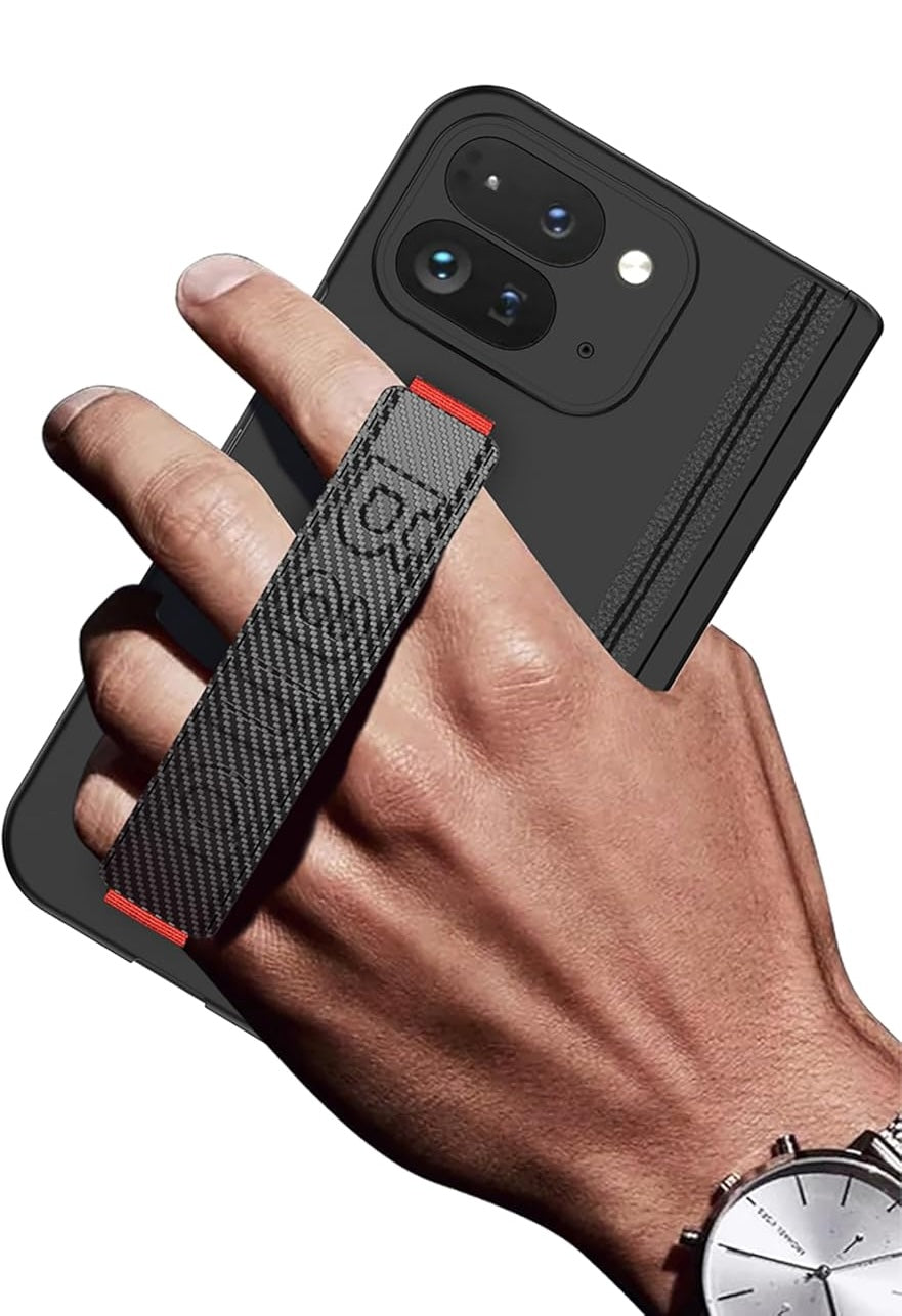 Jet Black Hand Strap Cover (with Front Glass) iPhone cover – JustAndBest India