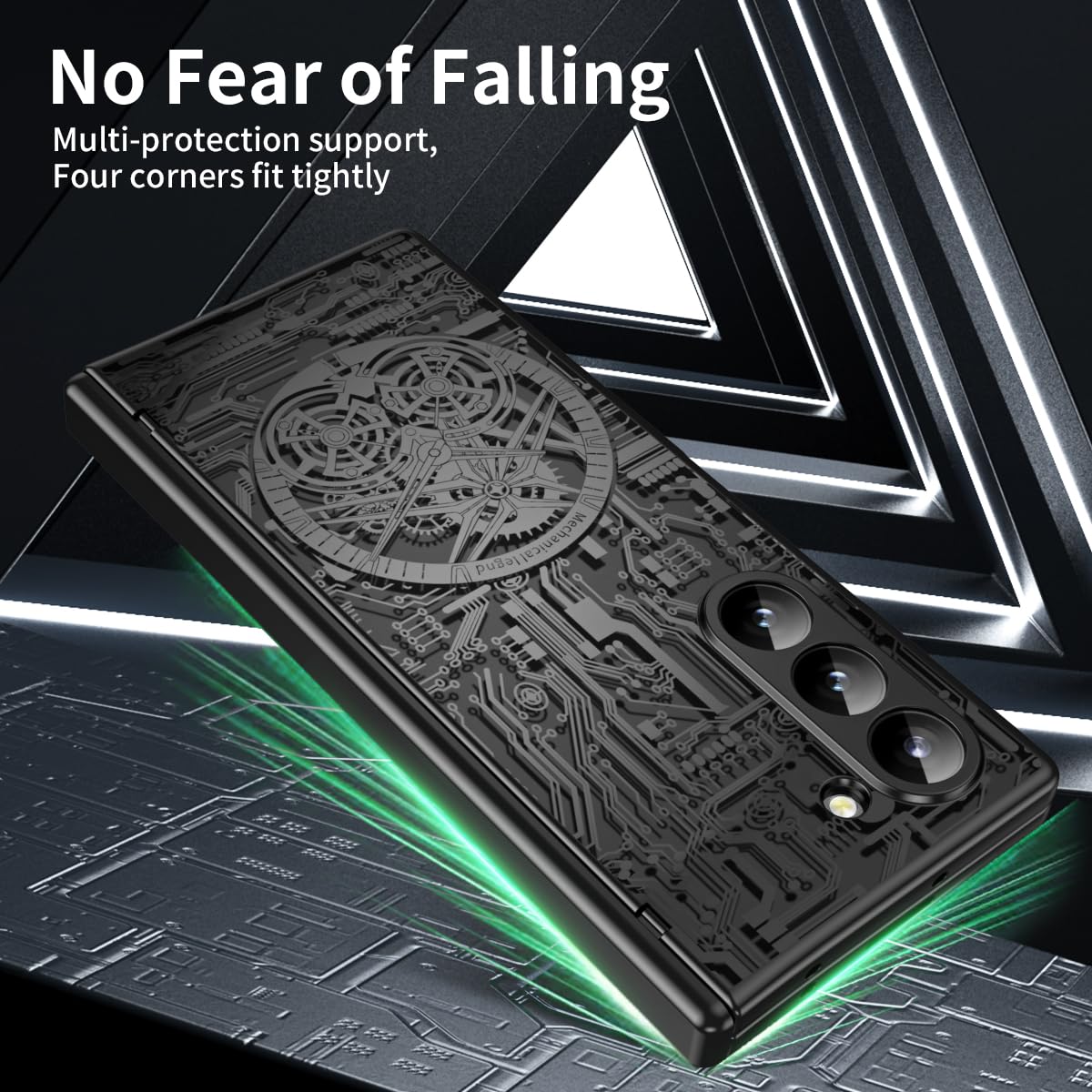 Samsung Galaxy Z Fold 6 Electroplated Circuit Transparent Cover (and H - protective case detail