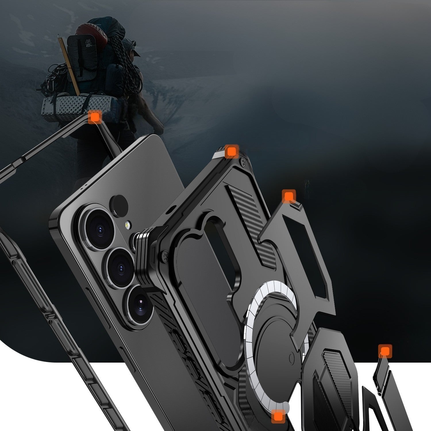 Samsung Galaxy S26 Titan Armour Metal Stand Cover - slim profile