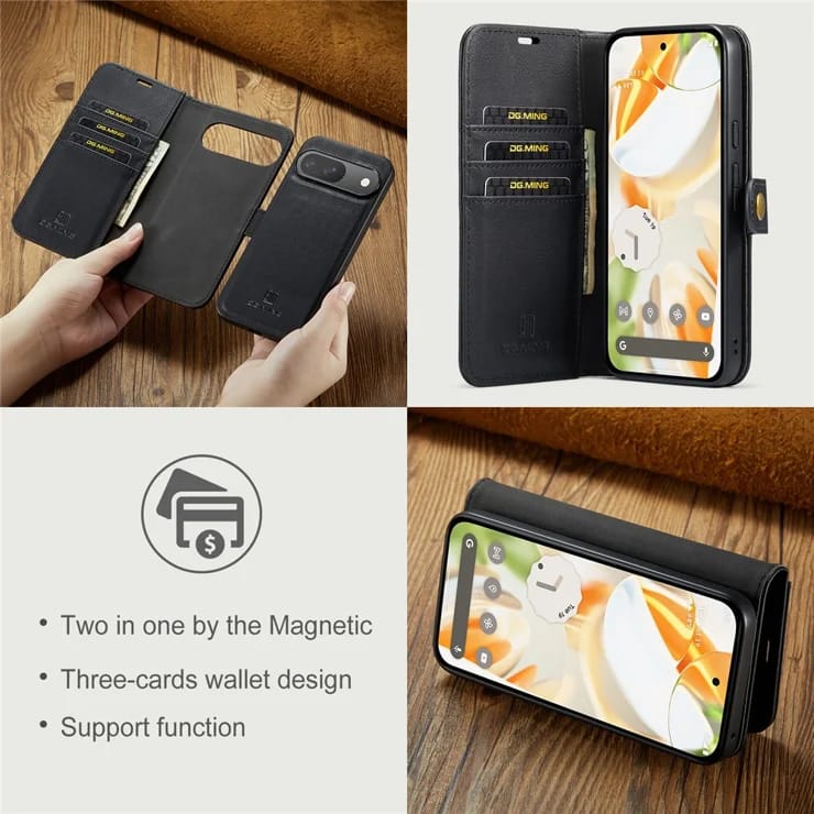 Google Pixel 9 Two In One Wallet Style Leather Flip Cover - lifestyle