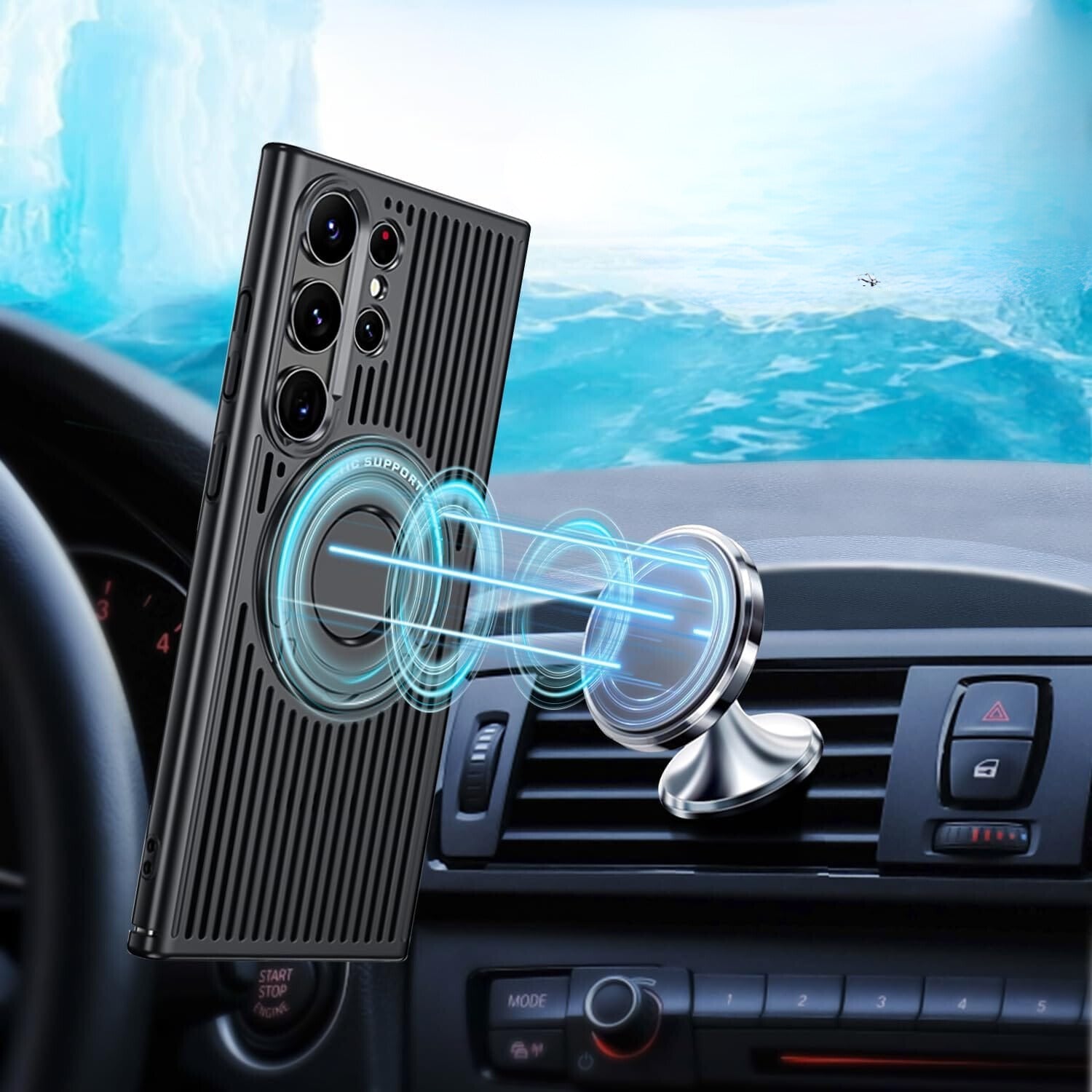 Samsung Galaxy S24 Heat Dissipation ic Stand Cover - lifestyle