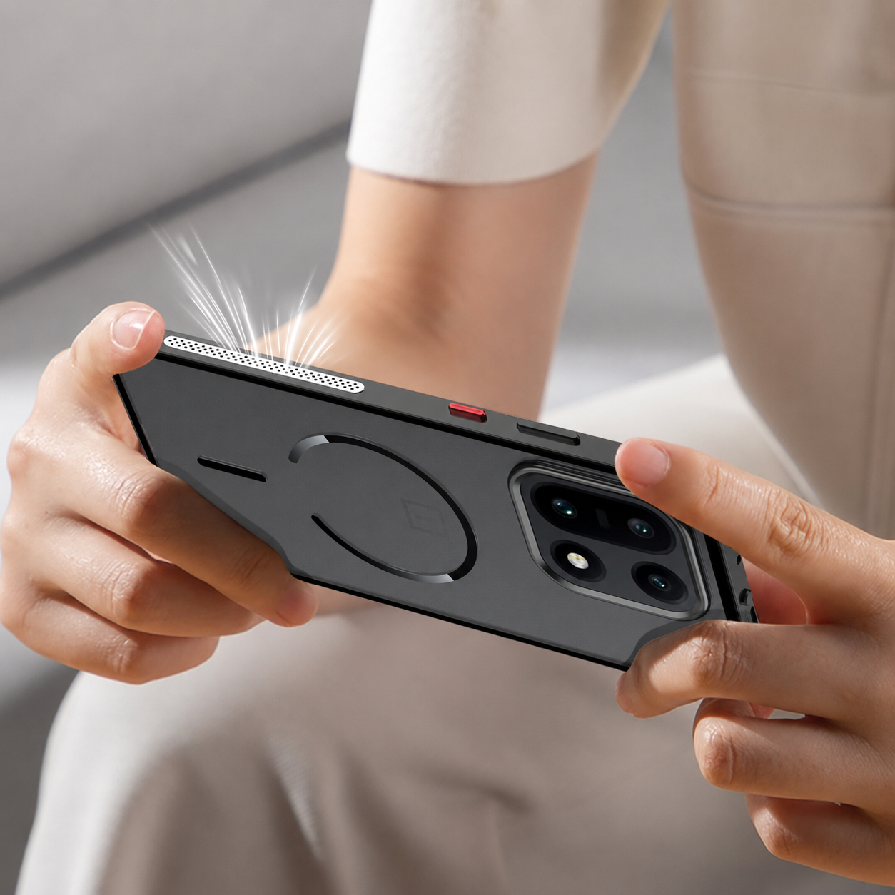 OnePlus 15 Metallic Frosted Cover - case features