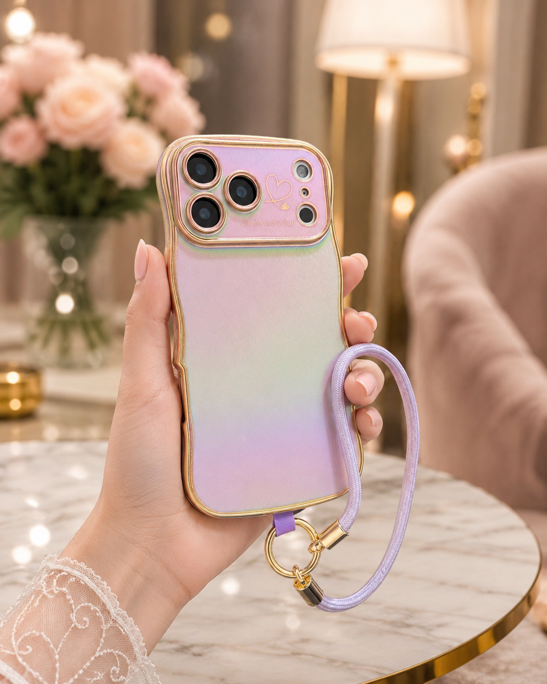 Luxury Iridescent Strap Case iPhone 17 Pro/  17 Pro Max - colour options