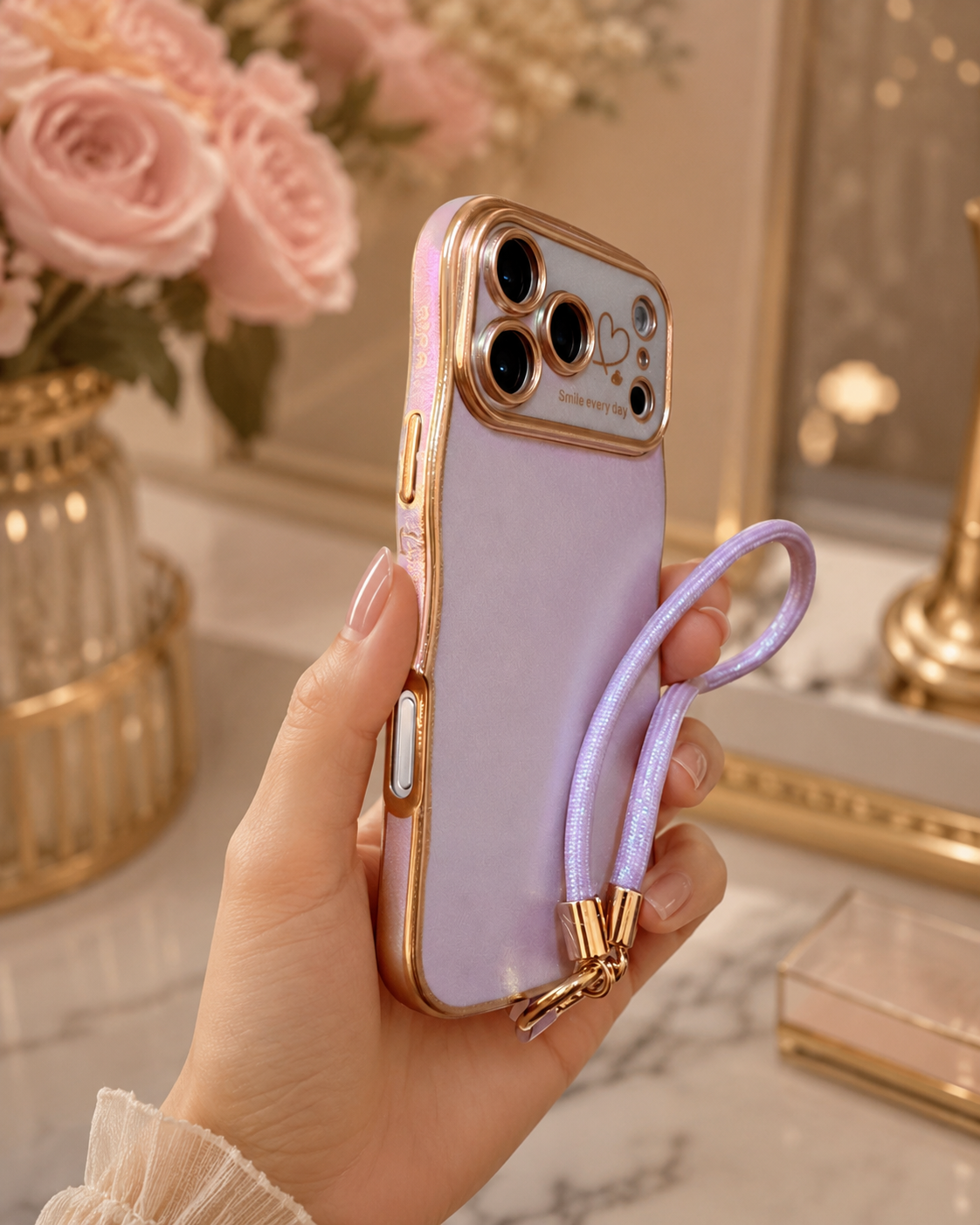 Luxury Iridescent Strap Case iPhone 17 Pro/  17 Pro Max - case features