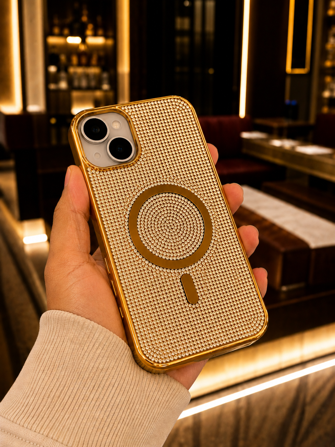 iPhone 15 Diamond Rhinestones Cover | Crystal Glam Cover