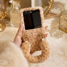 Samsung Galaxy Z Flip 5 Leopard Plush Loop Case - slim profile
