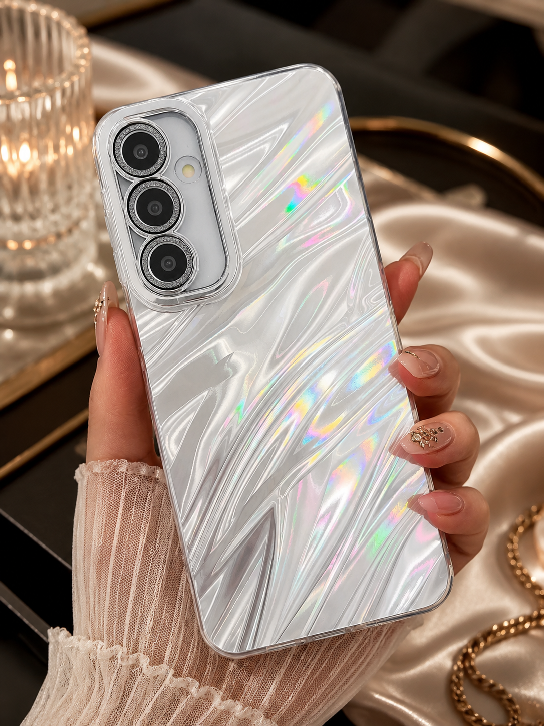 Samsung Galaxy S25 Series Zazzy 3D Shining Effect Cover - protective case detail