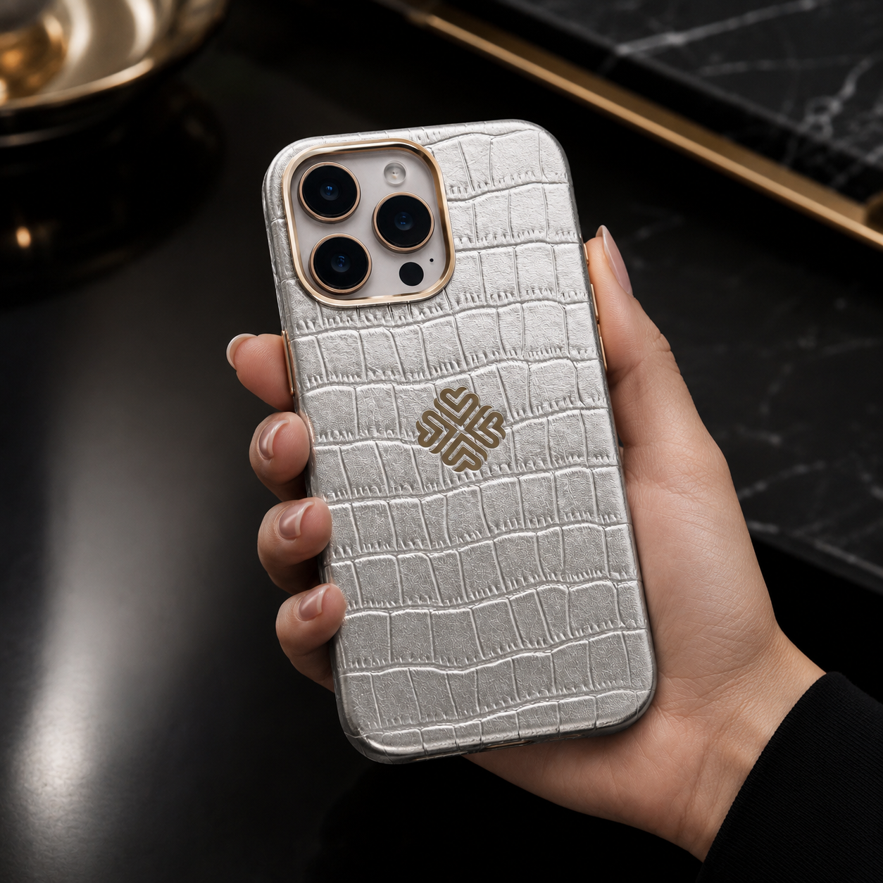 iPhone 16 Series True Titanium - protective case detail
