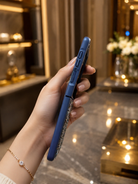 Samsung Galaxy Z Flip 7 Sapphire Blue Diamond Stones Cover - slim profile