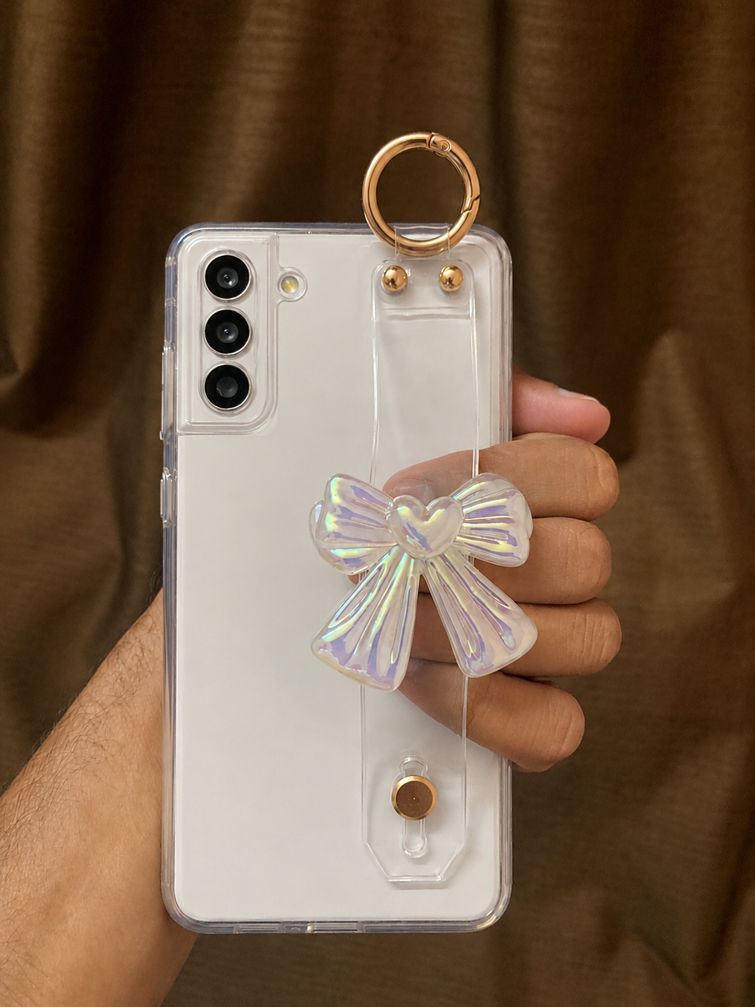 Samsung Galaxy S21 FE Bowknot Hand Strap Case | Designer Case
