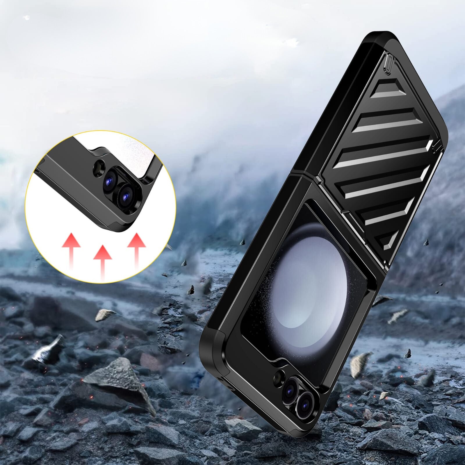 Samsung Galaxy Z Flip 5 Dual Layer Shockproof Armour Cover - case features