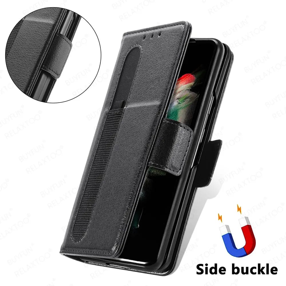 Samsung Galaxy Z Fold 3 Wallet Style Leather Flip Cover - colour options