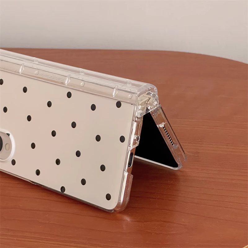 Samsung Galaxy Z Fold 3 Polka Dots Matte Cover(with ) - lifestyle