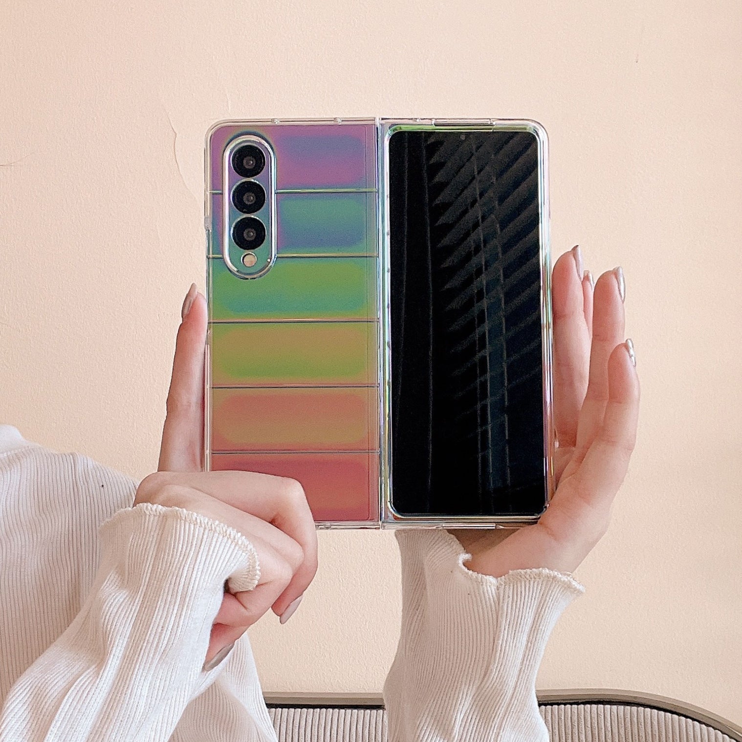 Aurora Light Effect Shiny Premium Cover iPhone cover – JustAndBest India