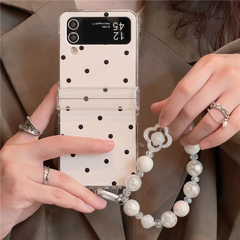 Samsung Galaxy Z Flip 5 Polka Dots Matte Cover(with ) - colour options
