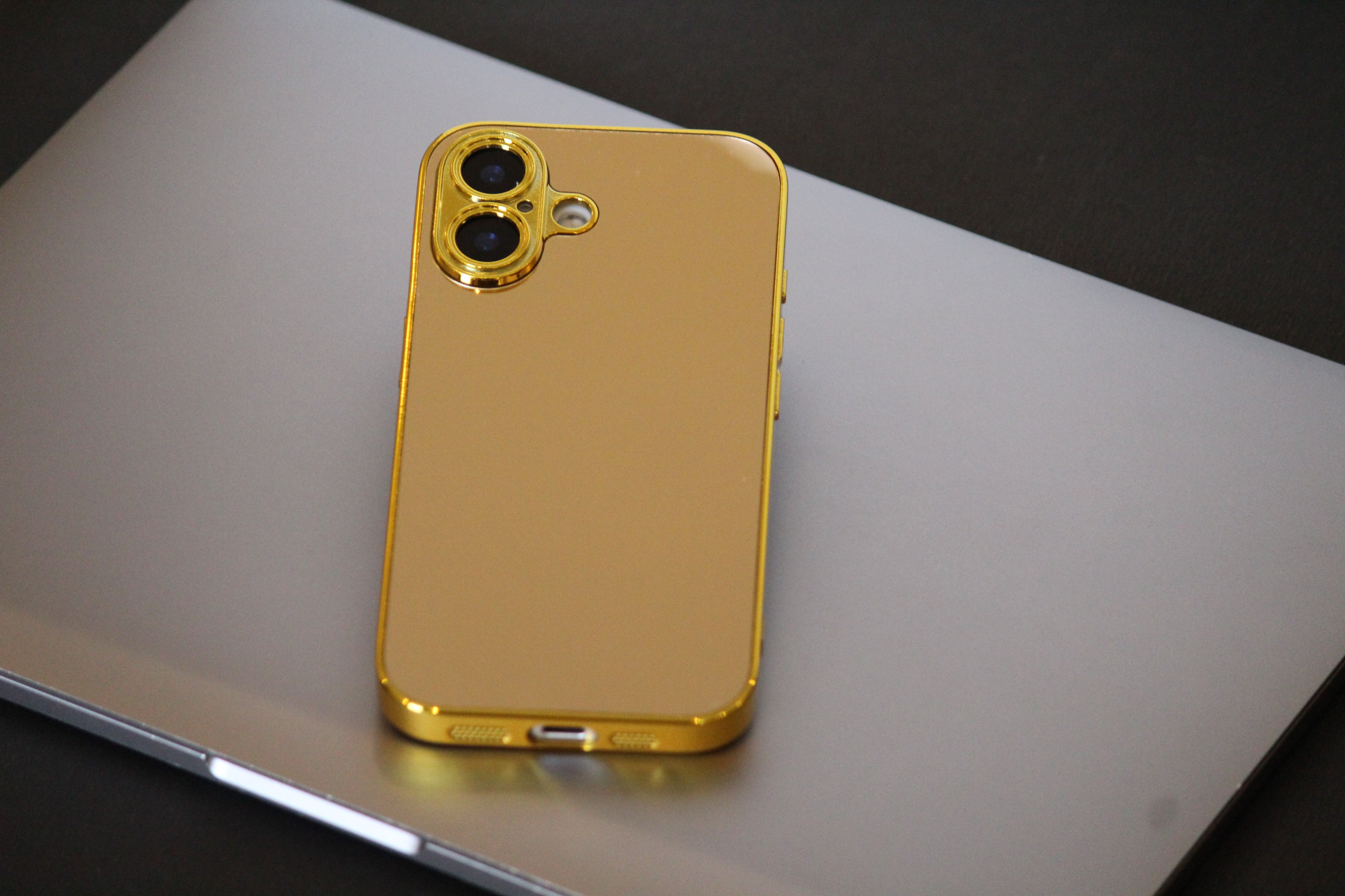 iPhone 17 Gold Electroplated Protection Case - slim profile