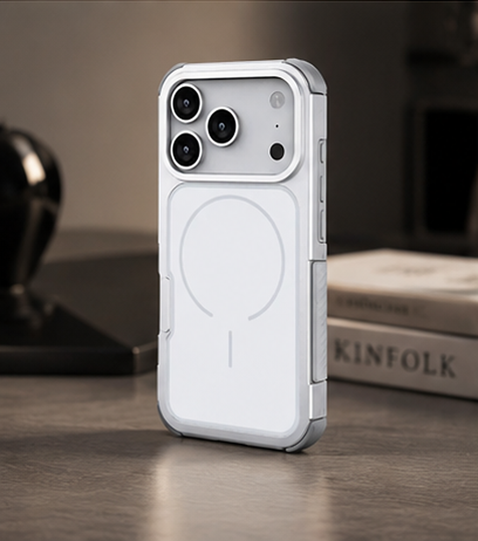 iPhone 17 Series LuxeMirage Pro — Dual-Layer Glass Case with Metallic - colour options