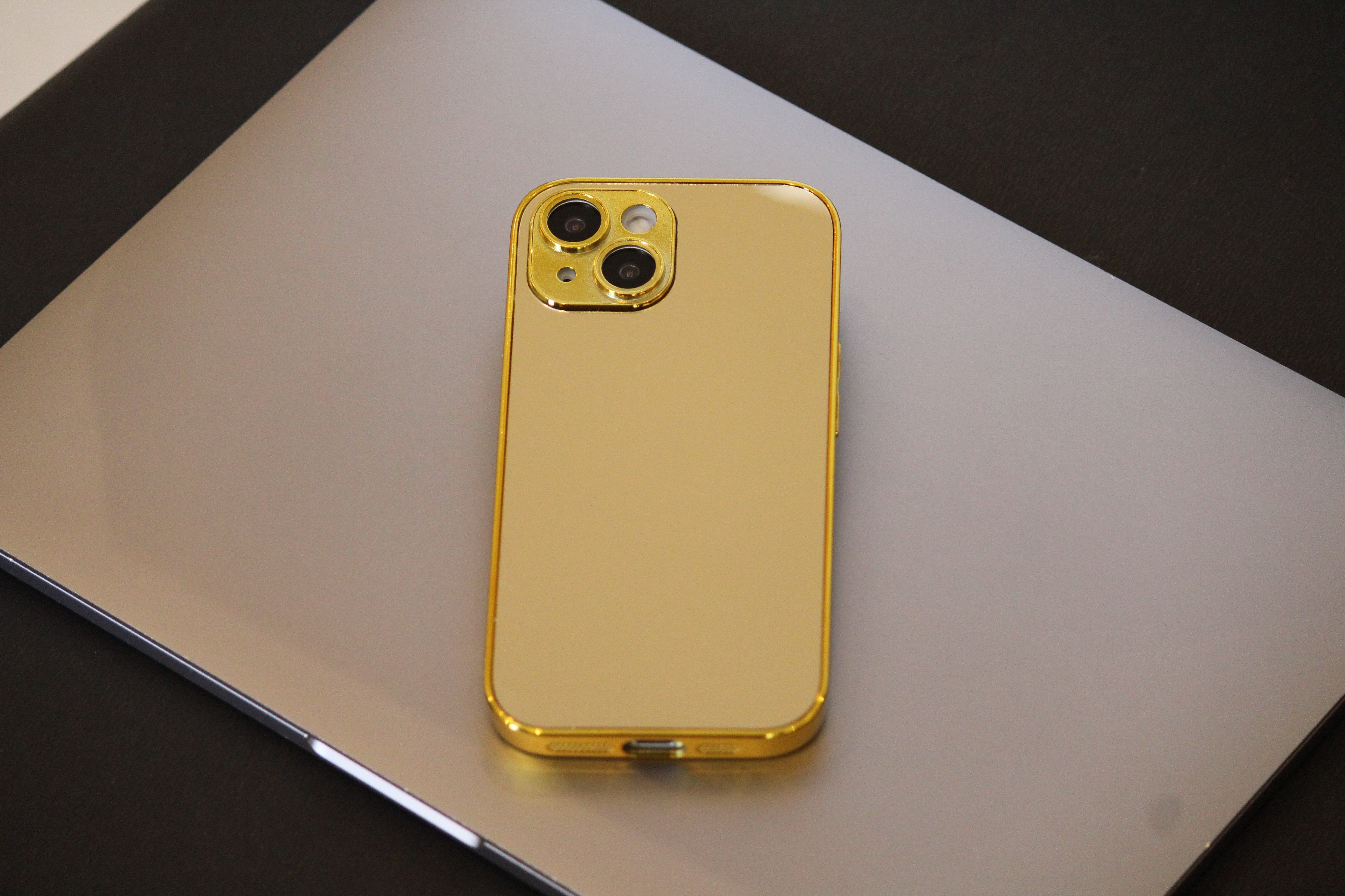iPhone 15 Gold Electroplated Protection Case - phone case