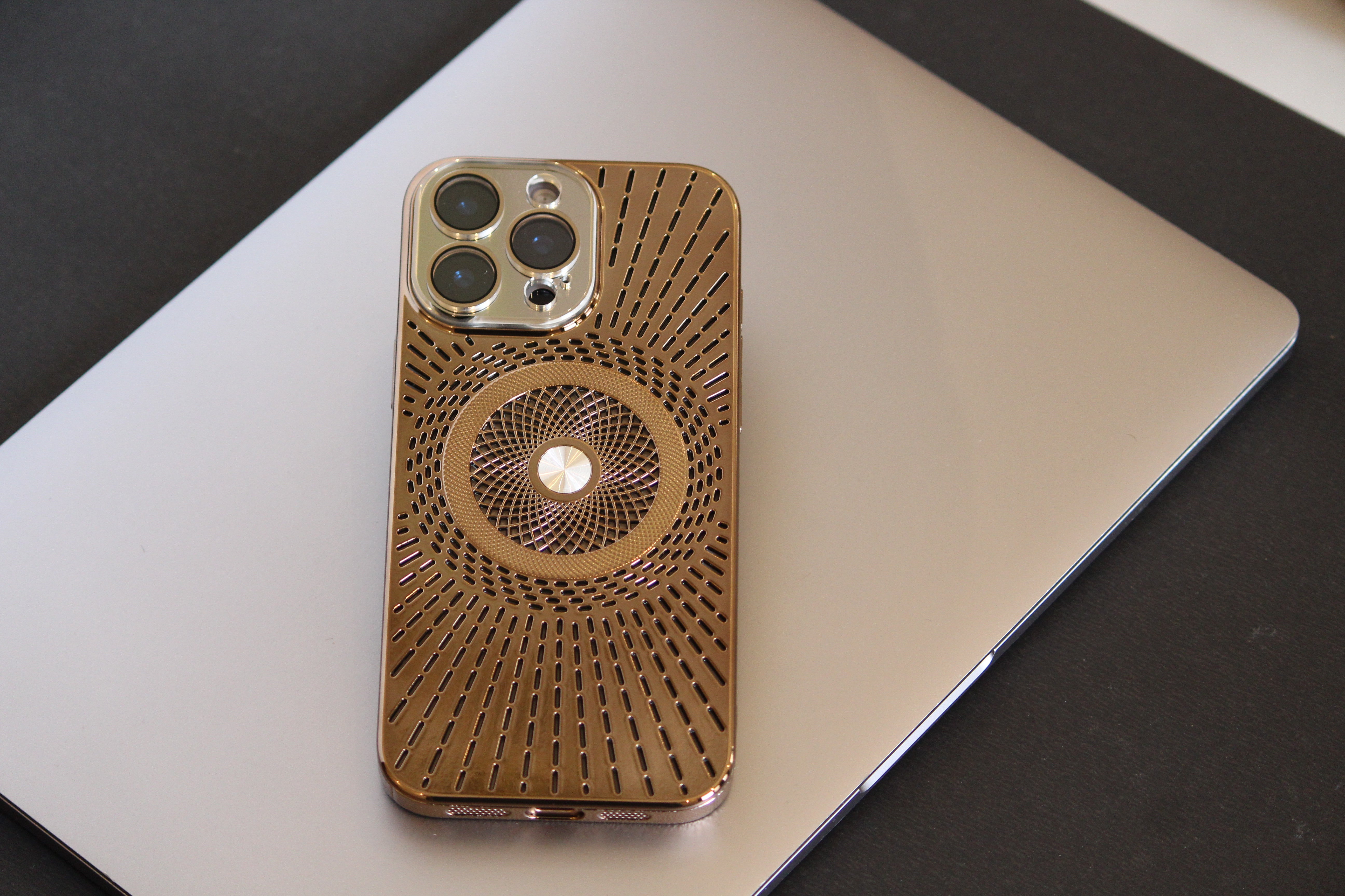 iPhone 16 Pro Royal Copper Electroplated Protection Cover - lifestyle