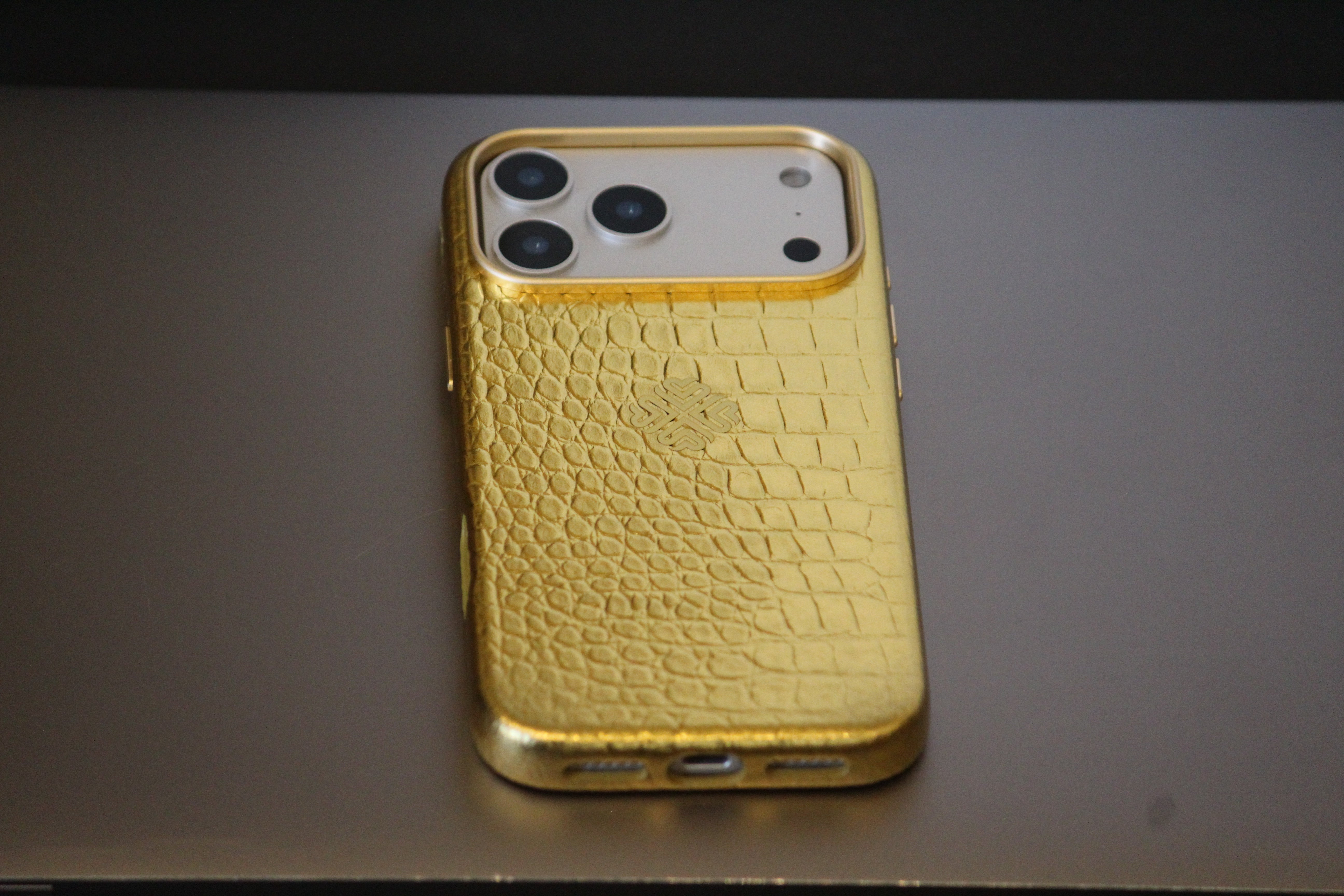 Royal Gold | MagSafe Premium Leather Luxury iPhone Cover iPhone cover – JustAndBest India