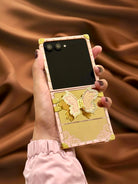Samsung Galaxy Z Flip 5 3D Butterfly Rhinestones Gripper Cover - lifestyle