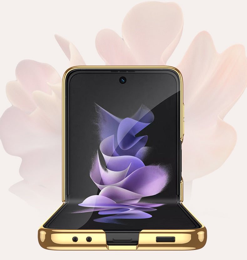 Samsung Galaxy Z Flip 5 Plated Marble Pattern Cover - protective case detail