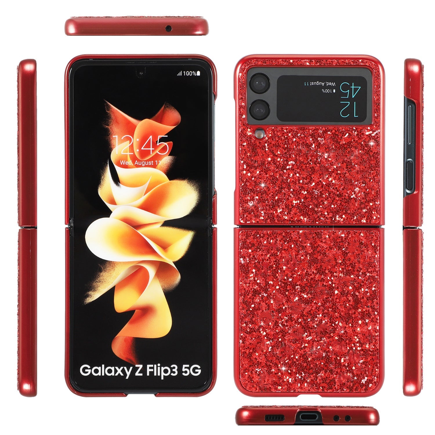 Samsung Galaxy Z Flip 5 Bling Glitter Sequin Cover - phone case