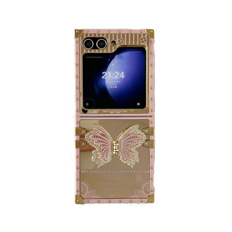 Samsung Galaxy Z Flip 5 3D Butterfly Rhinestones Gripper Cover - colour options