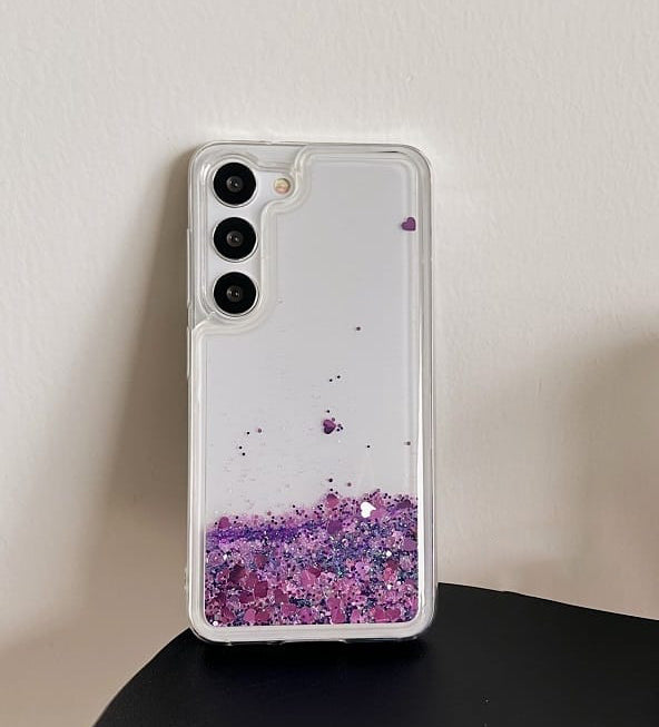 Elegant Moving Hearts Glitter Quicksand Cover iPhone cover – JustAndBest India