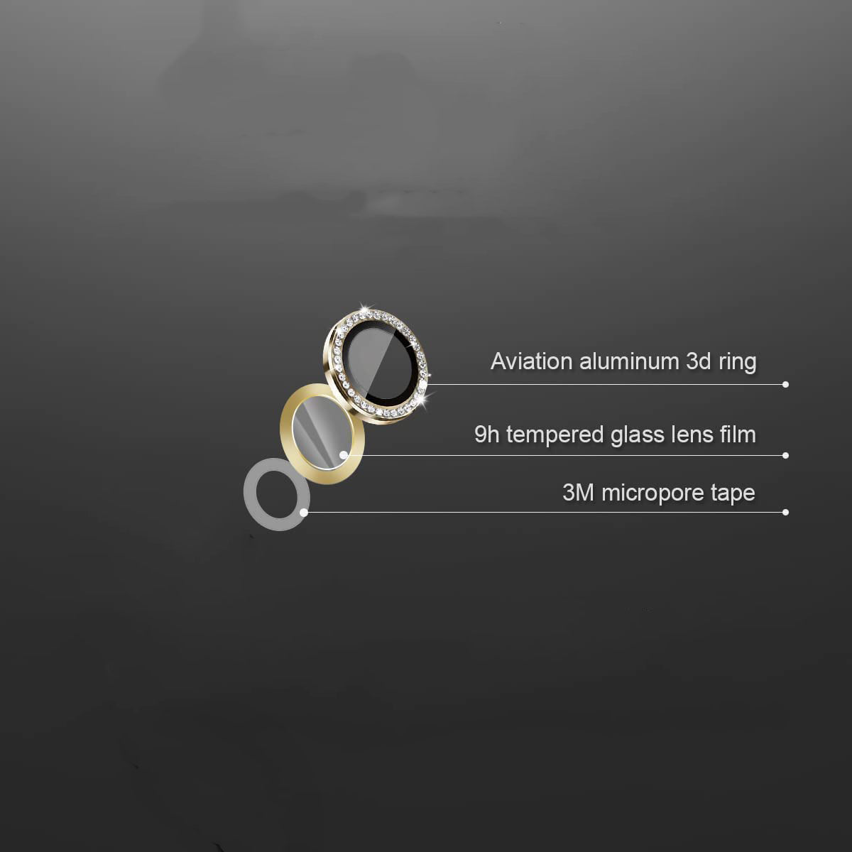 Diamond Stones Camera Lens Protector – phone accessory by JustAndBest India