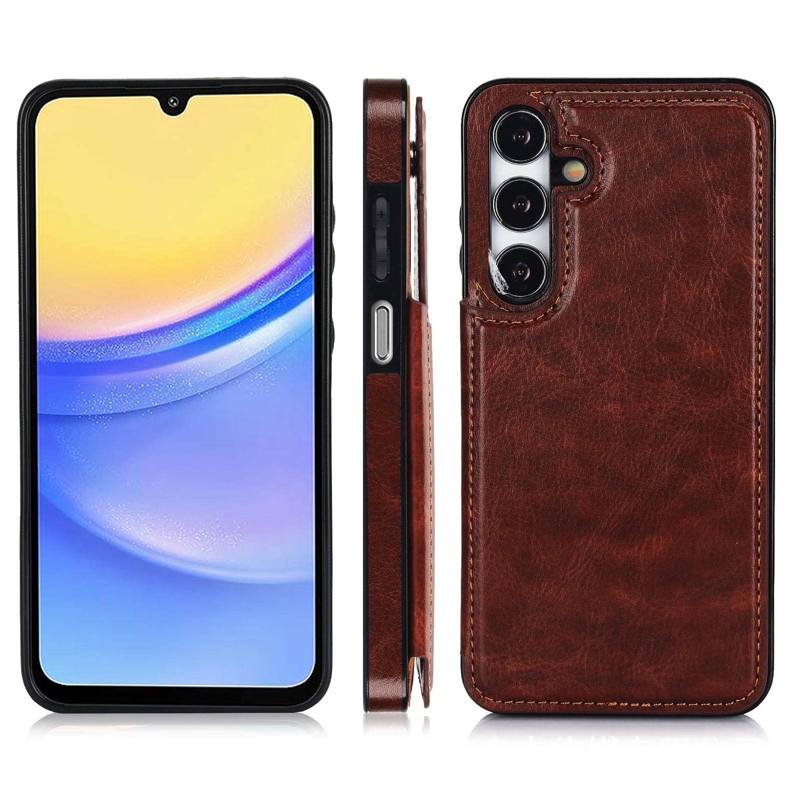 Luxury Wallet Style Premium Leather Cover iPhone cover – JustAndBest India