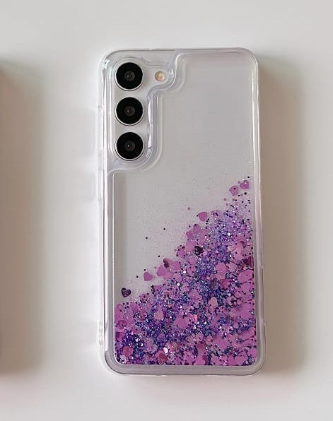 Elegant Moving Hearts Glitter Quicksand Cover iPhone cover – JustAndBest India