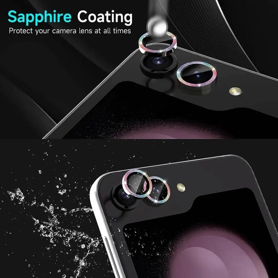 Samsung Galaxy Z Flip 5 Shining Colourful Camera Lens Protector - slim profile