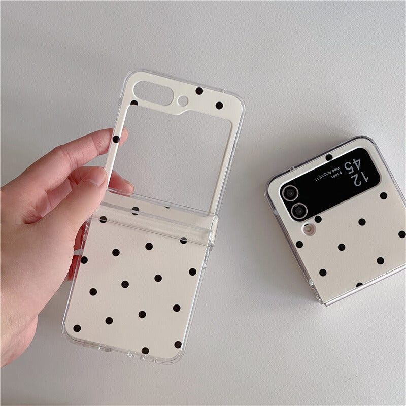 Samsung Galaxy Z Flip 5 Polka Dots Matte Cover(with ) - lifestyle