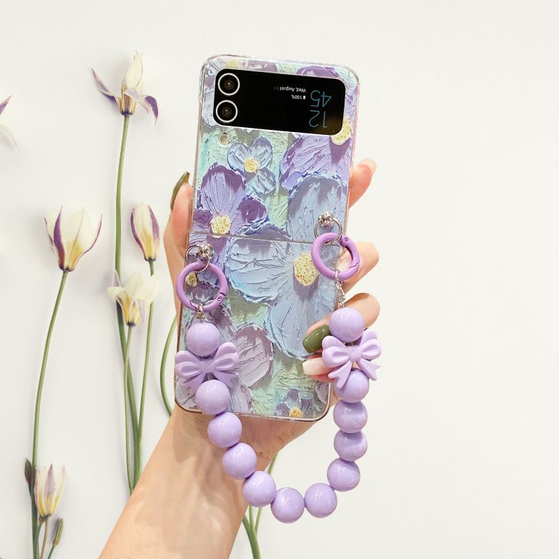 Samsung Galaxy Z Flip 3 Floral Glossy Cover - protective case detail