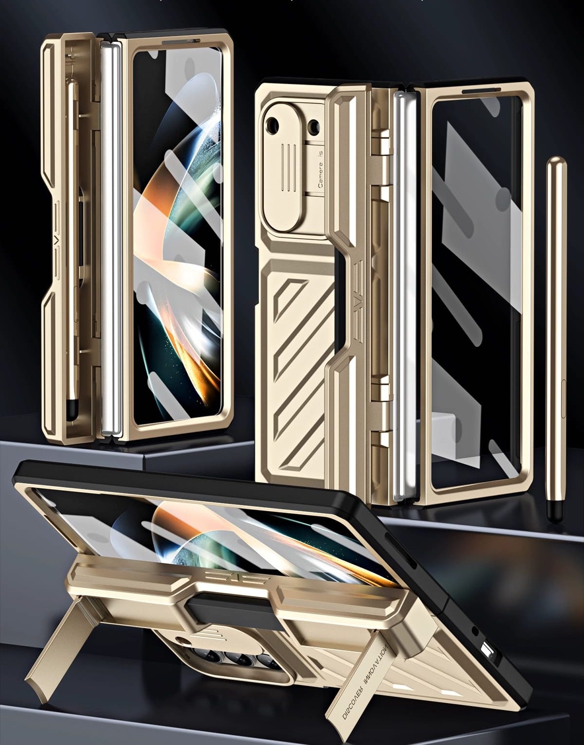 Samsung Galaxy Z Fold 4 Armour Protection Cover (with Stylus) - lifestyle