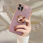 iphone 13 Gold Electroplated Ring Holder Cover