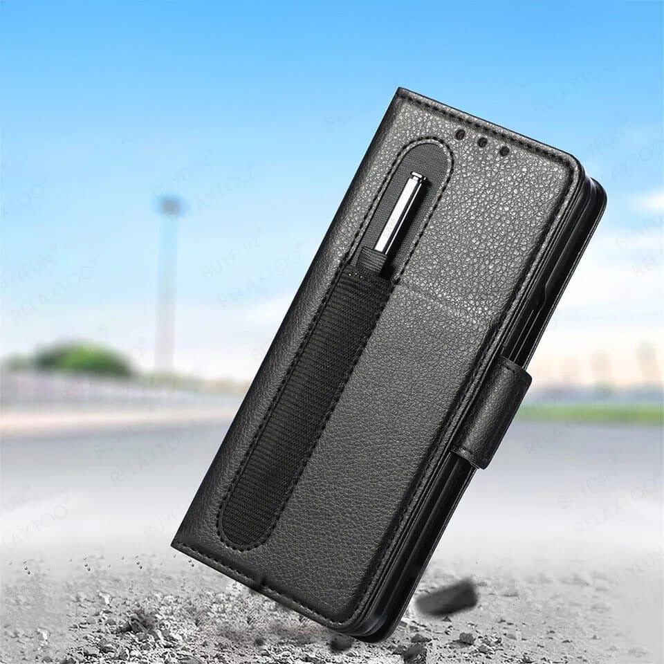 Samsung Galaxy Z Fold 3 Wallet Style Leather Flip Cover - lifestyle