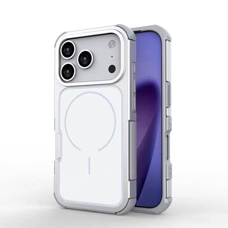 LuxeMirage Pro — Dual-Layer Glass Case with Metallic Camera Frame