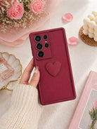 Samsung Galaxy S26 Series 3D Heart Matte Cover - slim profile