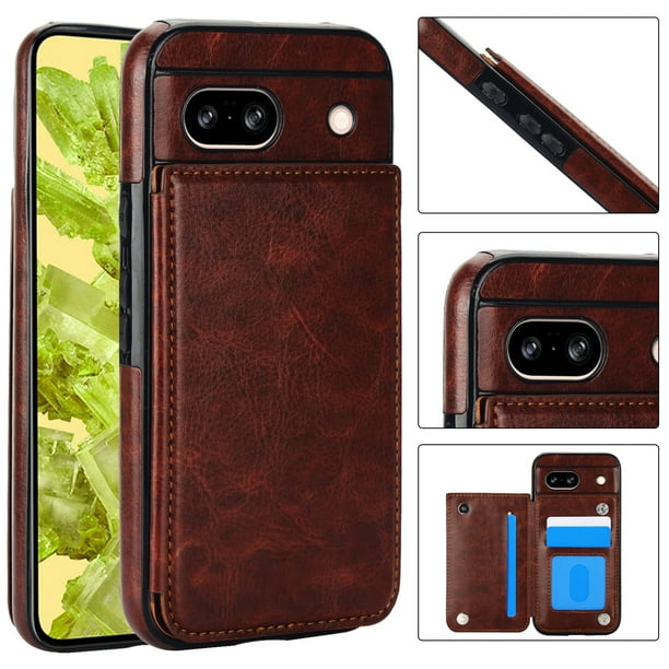 Google Pixel 8A Wallet Style Leather Case - slim profile