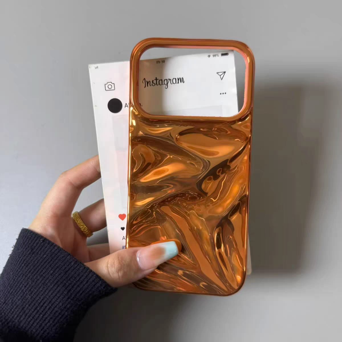 Royal Orange Glossy Luxury Cover iPhone cover – JustAndBest India