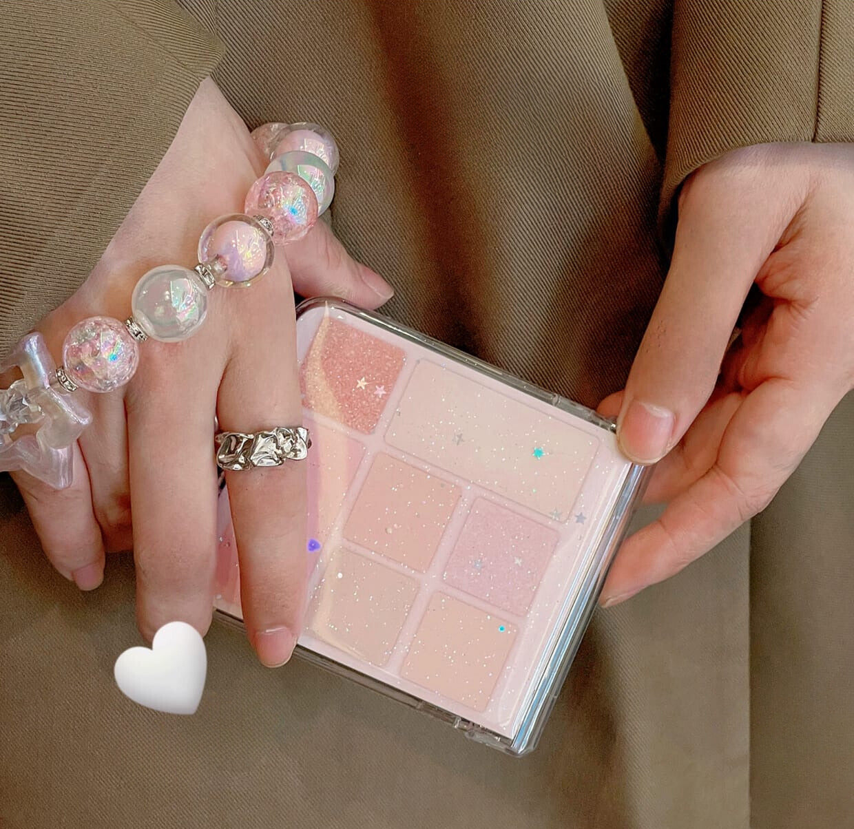 Elegant Makeup Blocks Glitter Cover(with Lanyard) – phone accessory by JustAndBest India