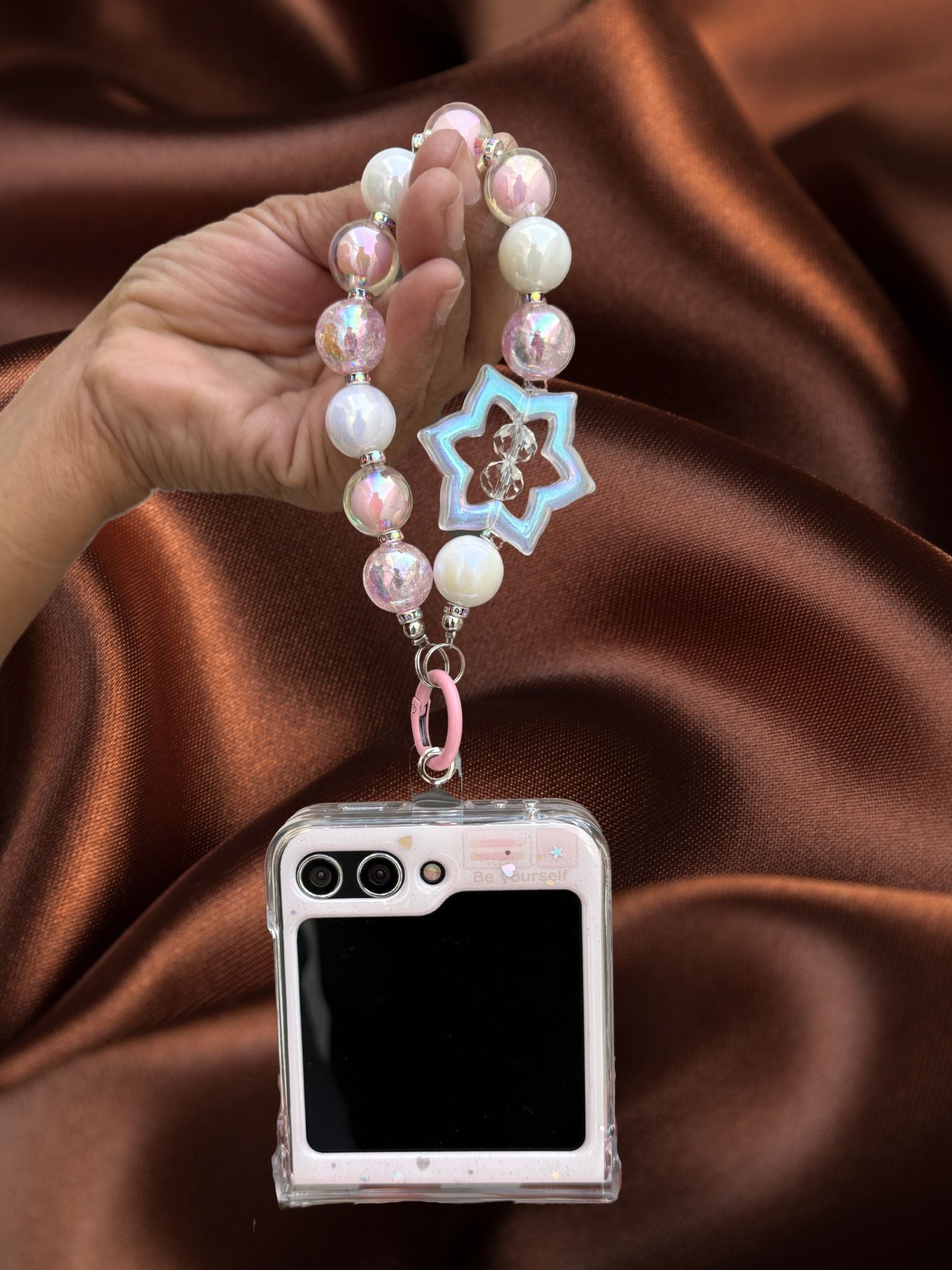 Elegant Makeup Blocks Glitter Cover(with Lanyard) – phone accessory by JustAndBest India