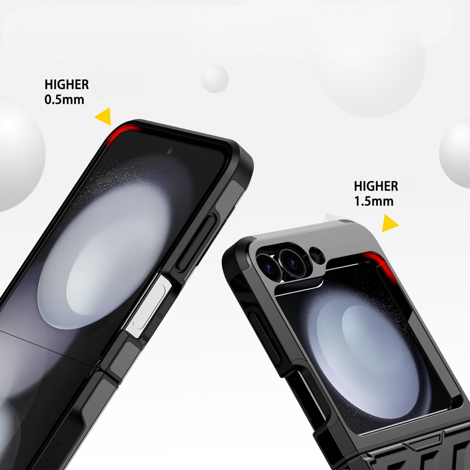 Samsung Galaxy Z Flip 5 Dual Layer Shockproof Armour Cover - slim profile