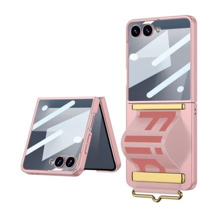 Samsung Galaxy Z Flip 7 Hand Strap Pink Matte Cover () - slim profile