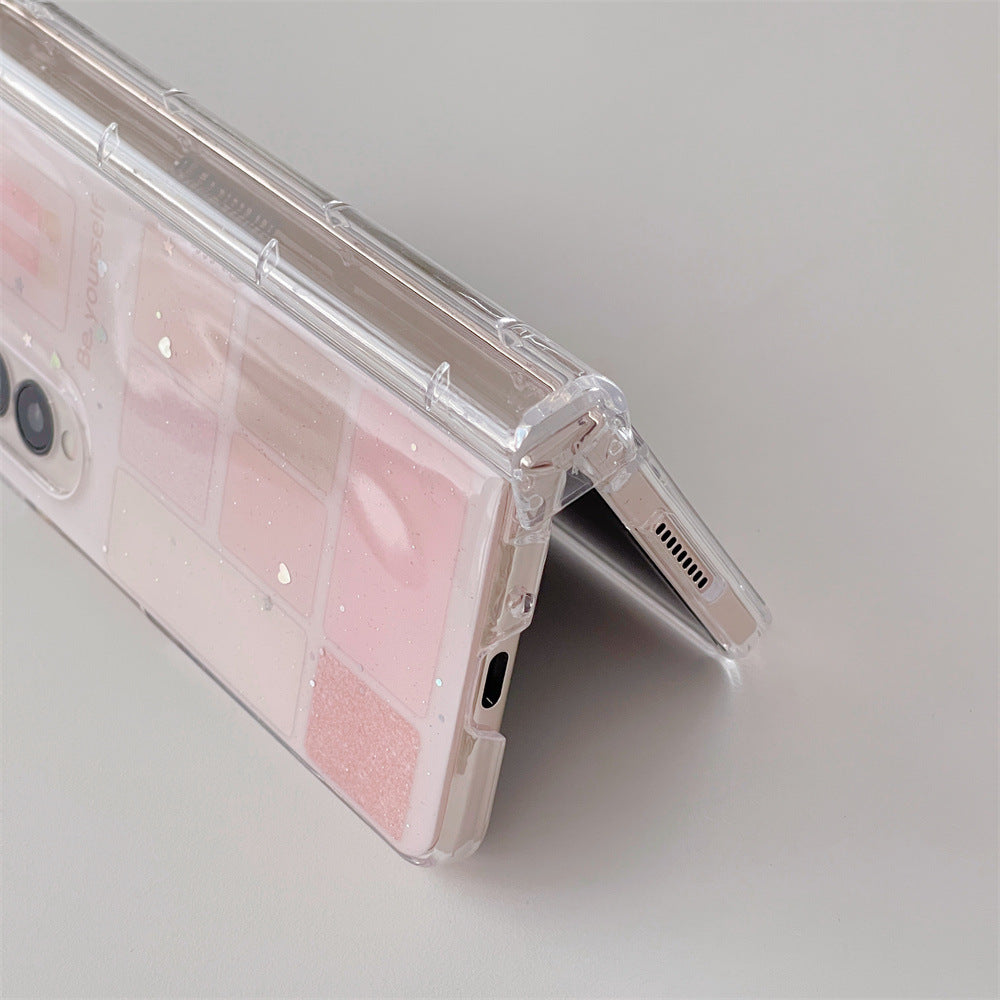 Samsung Galaxy Z Fold 3 Makeup Blocks Glitter Cover (with ) - colour options