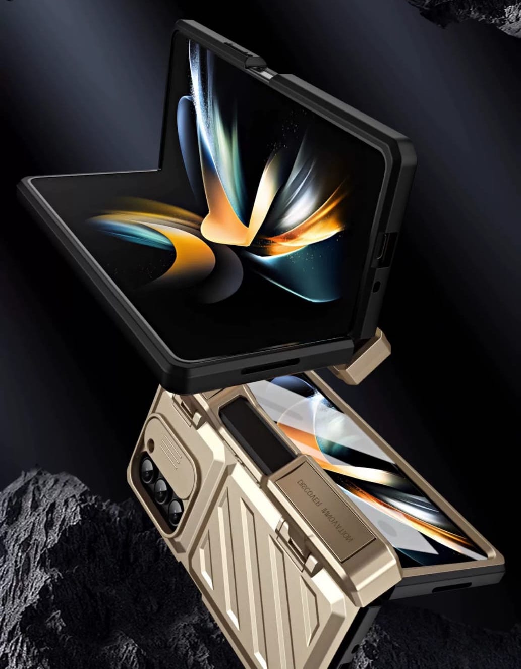 Samsung Galaxy Z Fold 4 Armour Protection Cover (with Stylus) - protective case detail