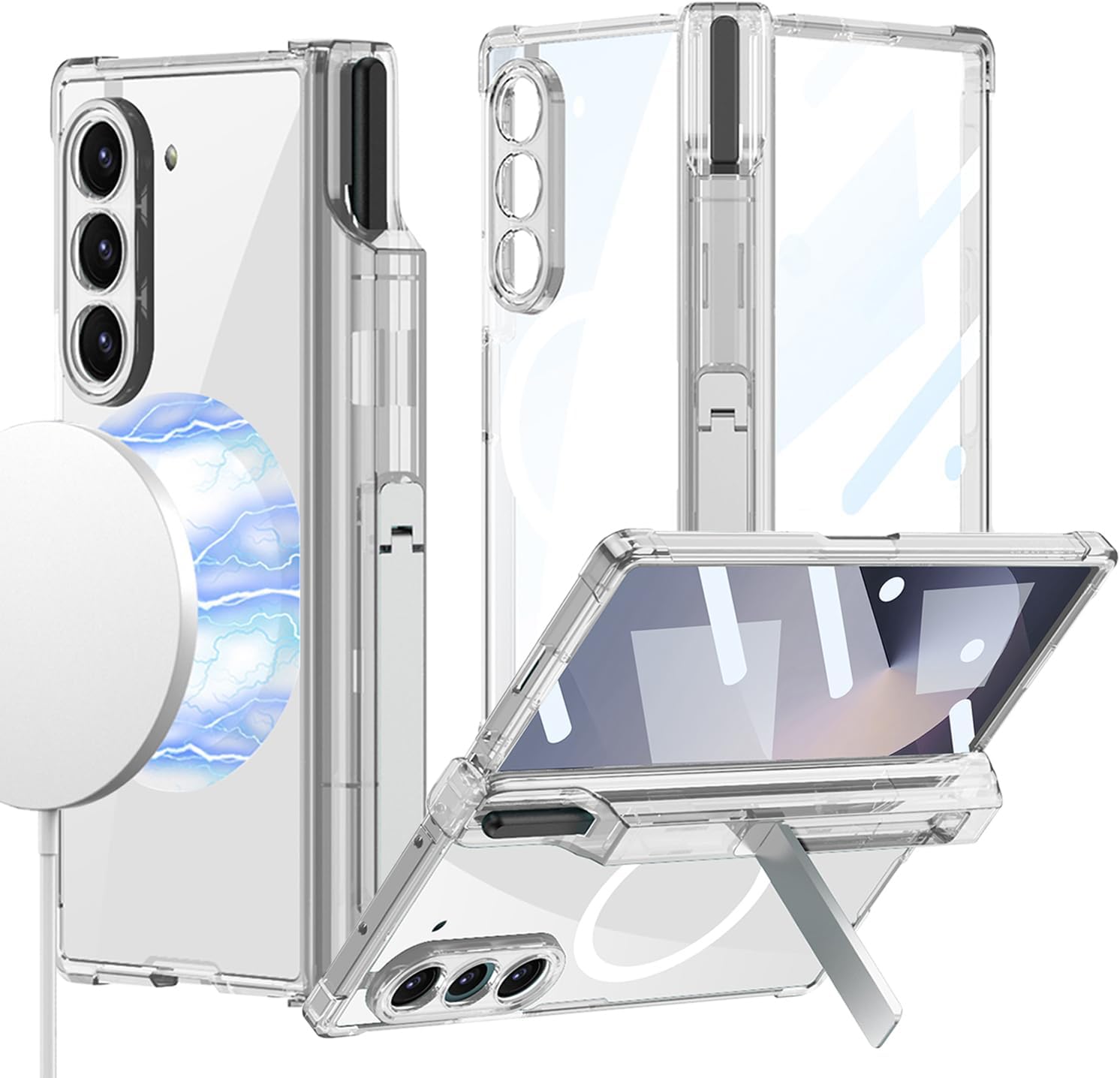 Samsung Galaxy Z Fold 5 Air Cushioned Transparent Cover (and Hinge Pro - lifestyle