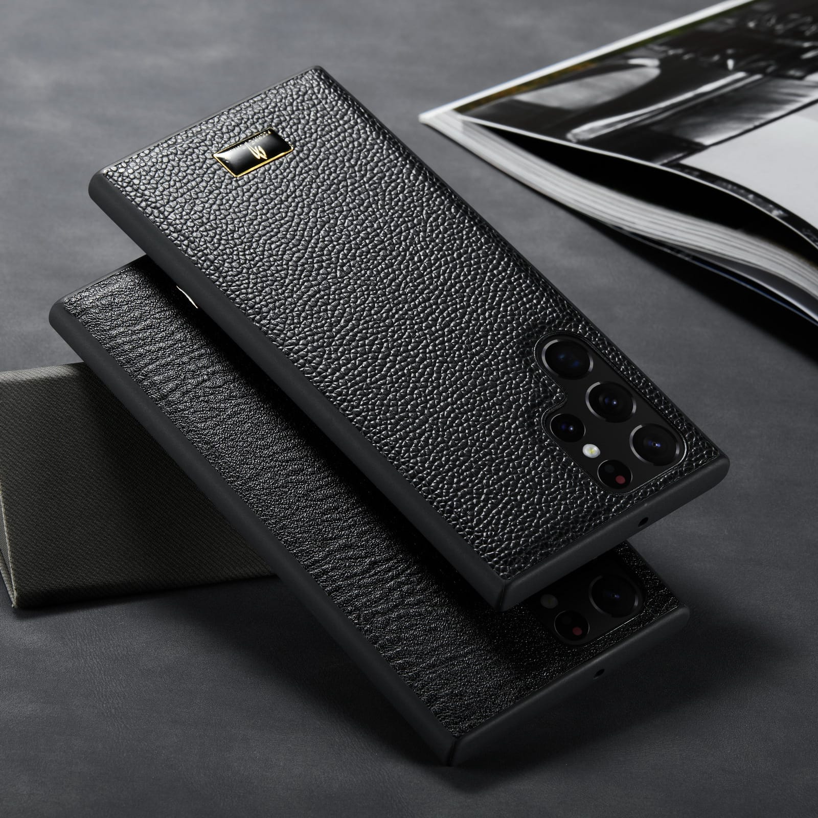 Jet Black Premium Leather Cover iPhone cover – JustAndBest India